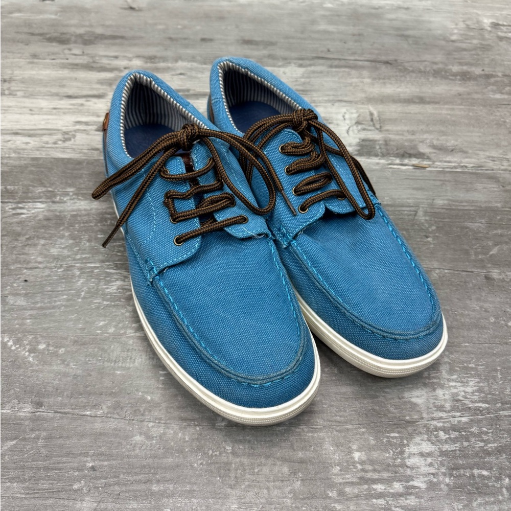 Globalwin Blue Canvas Slip on Shoes 11